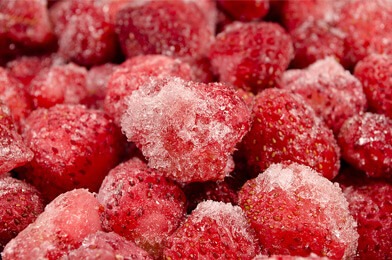 Frozen strawberries